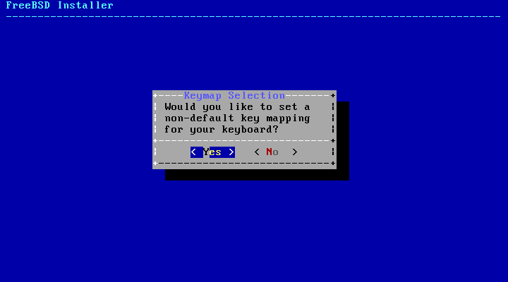 bsdinstall keymap select default
