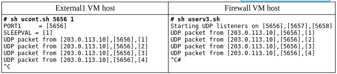 UDP Traffic From External1 to Firewall